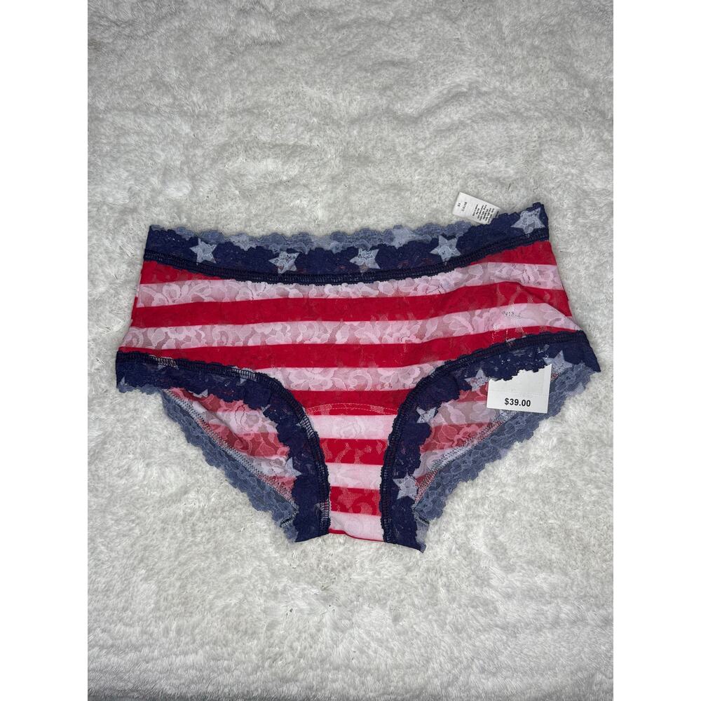 NWT Hanky Panky American Flag Lace Boyshort Panties XS